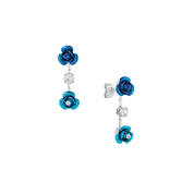 Blue Wave Floral Earrings 12121 0033 a main