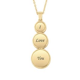 The I Love You Ocean Blue Pendant with FREE Matching Earrings 12893 0013 d back