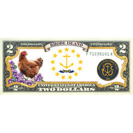 State Bird and Flower Enhanced $2 Bill Collection 11346 0026 a RhodeIsland