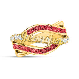 Golden Swirl Birthstone Ring 12672 0010 g july