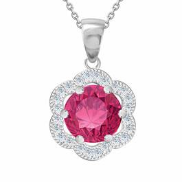 Daughter Pink Topaz Necklace  Earrings Set 4984 001 0 2