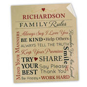 The Personalized Family Rules Blanket 12220 0025 a main