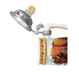 Buffalo Nickel Porcelain Stein 11881 0019 d lid opened