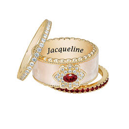 Birthstone Triumph Ring Set with Free Matching Earrings 12274 0020 g july