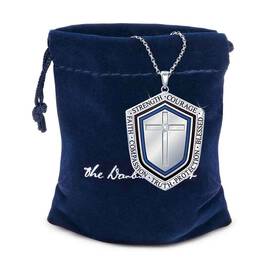 For My Husband Diamond Shield Pendant 6204 001 9 3