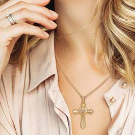 Faith Moves Mountains Diamond Cross Pendant 7228 002 7 4