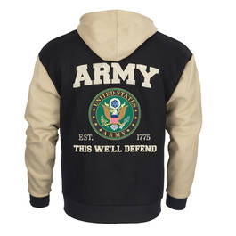 The Personalized Two Tone US Army Hoodie 12418 0019 b back