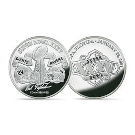 Super Bowl Flip Coin Silver Plated Collection 11732 0150 a Ravens35