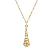 9ct gold teardrop diamond cut pendant UK GTDDCP a main