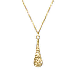 9ct gold teardrop diamond cut pendant UK GTDDCP a main