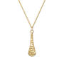 9ct gold teardrop diamond cut pendant UK GTDDCP a main