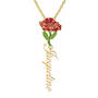 Personalized Birth Month Flower Pendant 11904 0012 h august