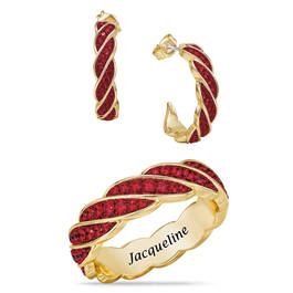 Birthstone Delight Ring with FREE Matching Earrings 12276 0010 g july