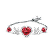 Crimson Hearts Bolo Bracelet 1565 0062 a main