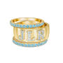 Brilliant Trio Birthstone Diamond Ring Set 12595 0014 c march