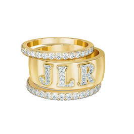 Brilliant Trio Birthstone Diamond Ring Set 12595 0014 d april