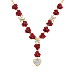 A Dozen Roses Diamond Kiss Necklace 11875 0017 a main