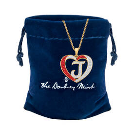 For My Granddaughter Diamond Initial Heart Pendant 10121 0011 z z gift pouch