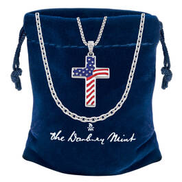 Personalized Diamond Freedom Cross Patriotic Set 13021 0016 g giftpouch