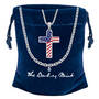Personalized Diamond Freedom Cross Patriotic Set 13021 0016 g giftpouch