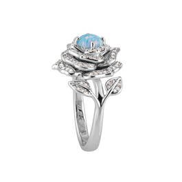 Personalized Love Blossom Ring with FREE Matching Earrings 12226 0045 f sideview