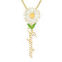 Birth Month Flower Pendant, Personalized Birth Month Flower Pendant 11904 0012 d april