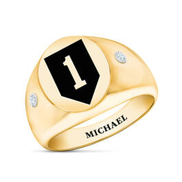 Personalized Army Unit Insignia Diamond Ring 12272 0014 a main