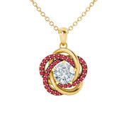 Birthstone Love Knot Pendant with FREE Matching Earrings 12709 0025 m january