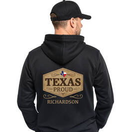 The Personalized Lone Star Hoodie 12733 0017 m model back