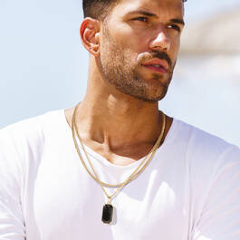 Black Onyx Pendant with FREE 22 Curb Link Chain 12571 0012 m model