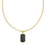 Black Onyx Pendant with FREE 22 Curb Link Chain 12571 0012 b pendant