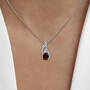Genuine Birthstone & Diamond Pendant, Genuine Birthstone Diamond Pendant 11500 0069 a model