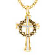 Crown of Thorns Diamond Cross Pendant 5933 0050 b front
