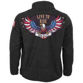 The Live to Ride Mens Biker Fleece 11711 0015 b back