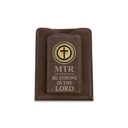 Be Strong In the Lord Engraved Leather Wallet 12722 0010 a main