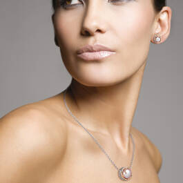 Anatoli Lavender Pearl Necklace with FREE Matching Earrings 12060 0010 f model