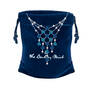 Blue Wave Floral Necklace 12121 0025 g giftpouch