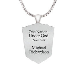 Personalized Diamond Shield Pendant 11230 0025 c back