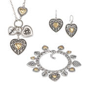 The Enchanted Heart Charm Bracelet with FREE Matching Pendant Earrings 11847 0012 a main