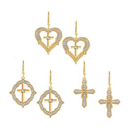 Faith Hope and Love Earring Set 12001 0053 a main