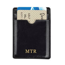 Monogrammed Black Luxe Compact Wallet 12463 0021 b cards