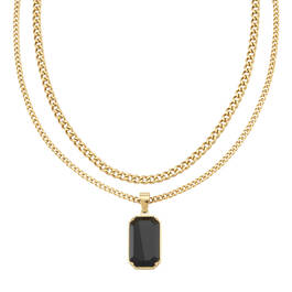 Black Onyx Pendant with FREE 22 Curb Link Chain 12571 0012 a main