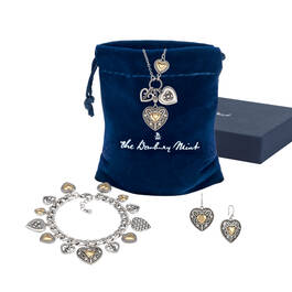 The Enchanted Heart Charm Bracelet with FREE Matching Pendant Earrings 11847 0012 m giftpouch box