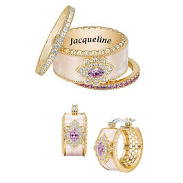 Birthstone Triumph Ring Set with Free Matching Earrings 12274 0012 b february