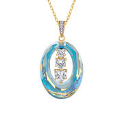 The Shimmering Sea I Love You Crystal and Diamond Pendant 12768 0015 a main