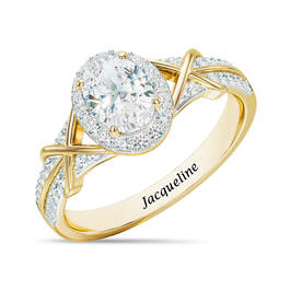 Personalized Golden Kiss Diamond Ring 12160 0019 a main
