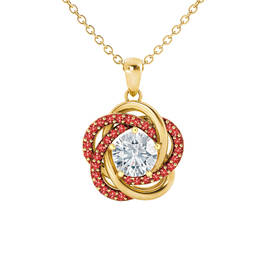Birthstone Love Knot Pendant with FREE Matching Earrings 12709 0025 s july