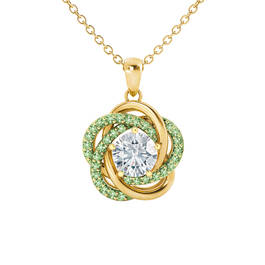 Birthstone Love Knot Pendant with FREE Matching Earrings 12709 0025 t august