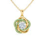 Birthstone Love Knot Pendant with FREE Matching Earrings 12709 0025 t august