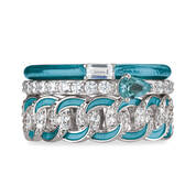 Stackable Blue Wave Ring Set 11663 0054 a main